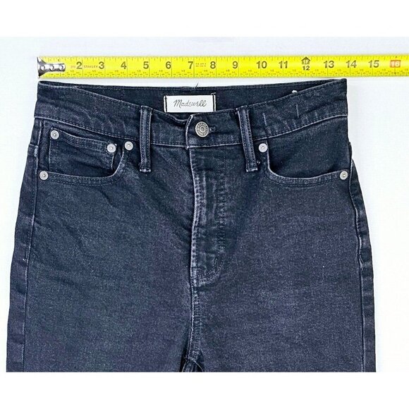 Madewell Size 25X32 Women's Black The Perfect Vintage Flare Denim Jeans Logo Tag - Picture 2 of 12